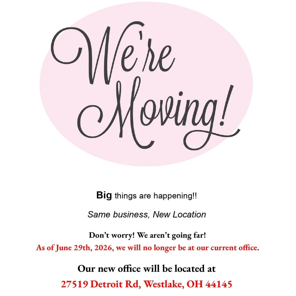 we are moving pop-up for Bay Pediatric Dentistry practice